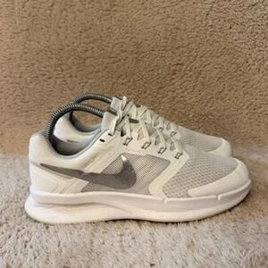 Nike Downshifter 12 Womens White Silver Running Shoes Sneakers Size 7 DR2698-101